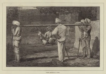 Nativo viajando pela Índia